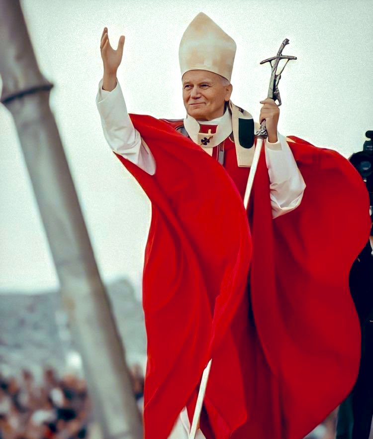 “Freedom is an extremely precious value, for which a high price must be paid. It requires generosity and readiness for sacrifice; it requires vigilance and courage in the face of internal and external forces that threaten it. … There is no freedom without sacrifice.” St. Pope…