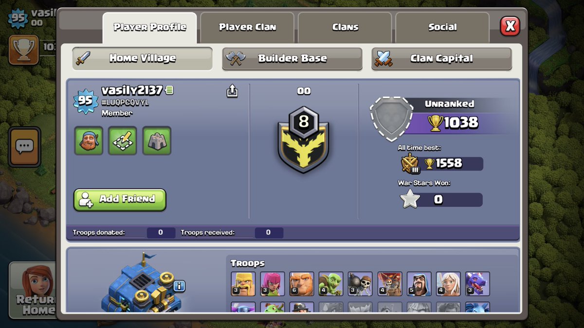 JKChrisX's tweet photo. @supercell you might wanna take a look at this player…. https://t.co/u9xLWVRGZQ