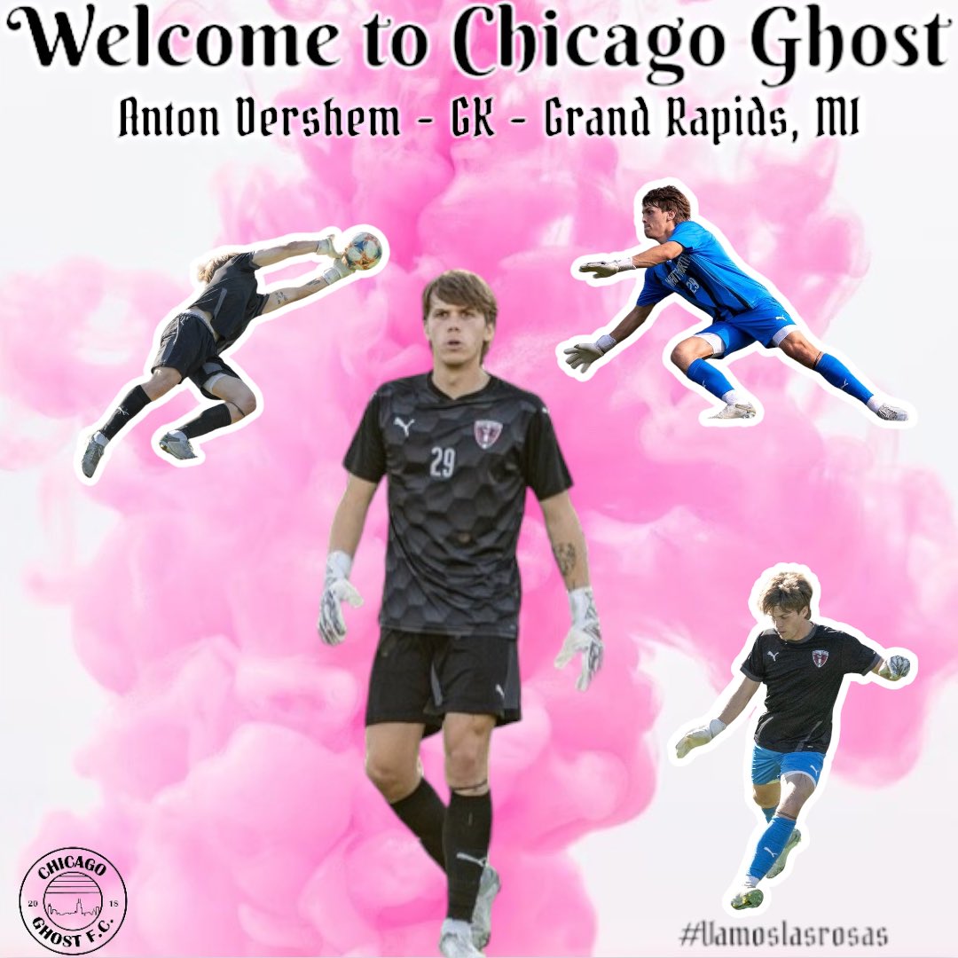 ‼️𝐍𝐄𝐖 𝐒𝐈𝐆𝐍𝐈𝐍𝐆‼️ Please welcome newcomer @Anton Dershem to 👻 footy. #chicagoghostfc | #vamoslasrosas