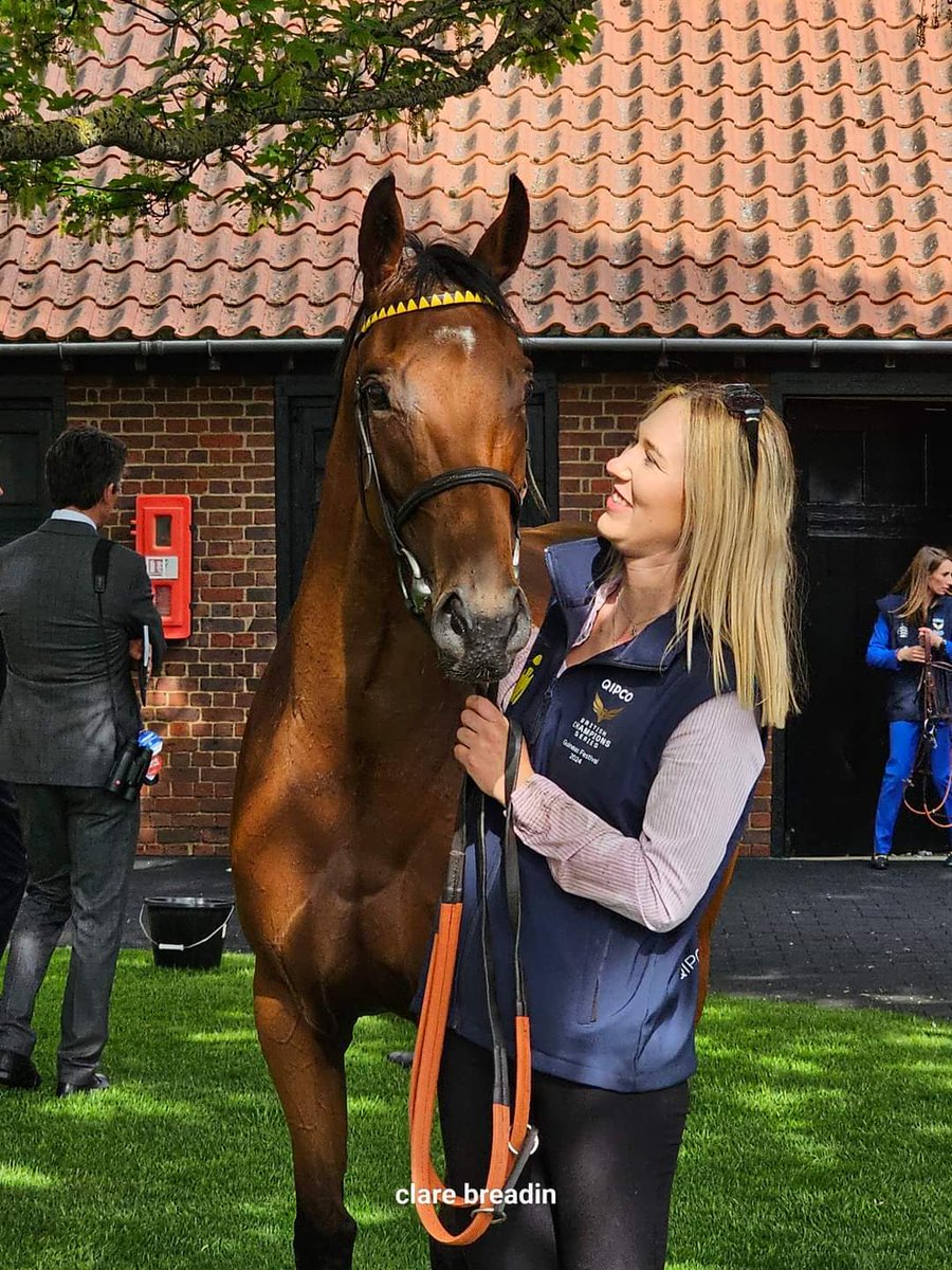 The love and Pride of @MissKerry13 today after Elmalka won the 1000 Guineas. @varianstable @NewmarketRace @ARM__Racing. Am so happy for the whole team so deserved 💛💛💛💛