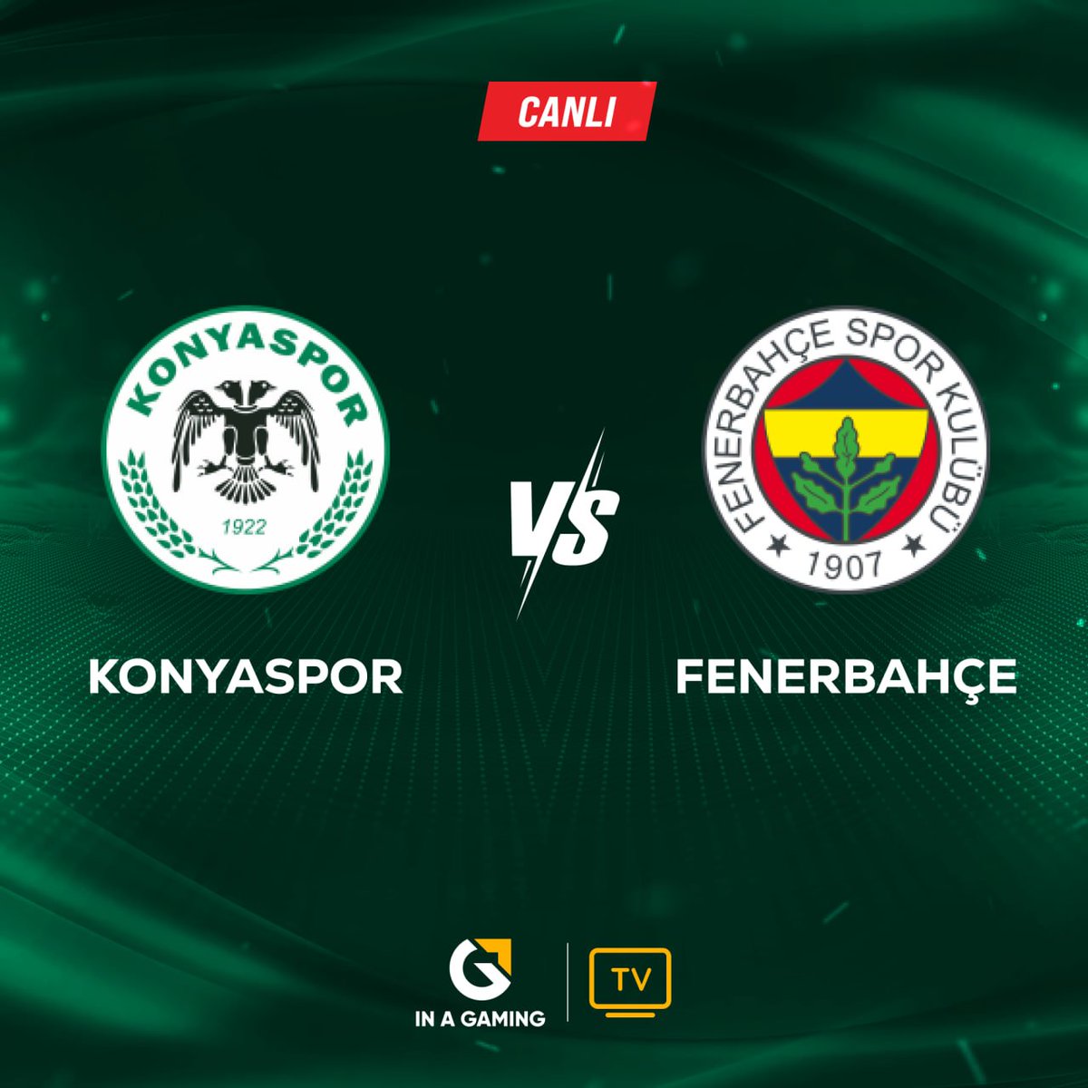 🆚 Konyaspor - Fenerbahçe

🔴 CANLI YAYIN

⚽️ Tüm Süper Lig maçlarını Full HD ve Kesintisiz bir şekilde inagaming TV’de izleyebilirsiniz.

📲 Güncel Link Bio'da