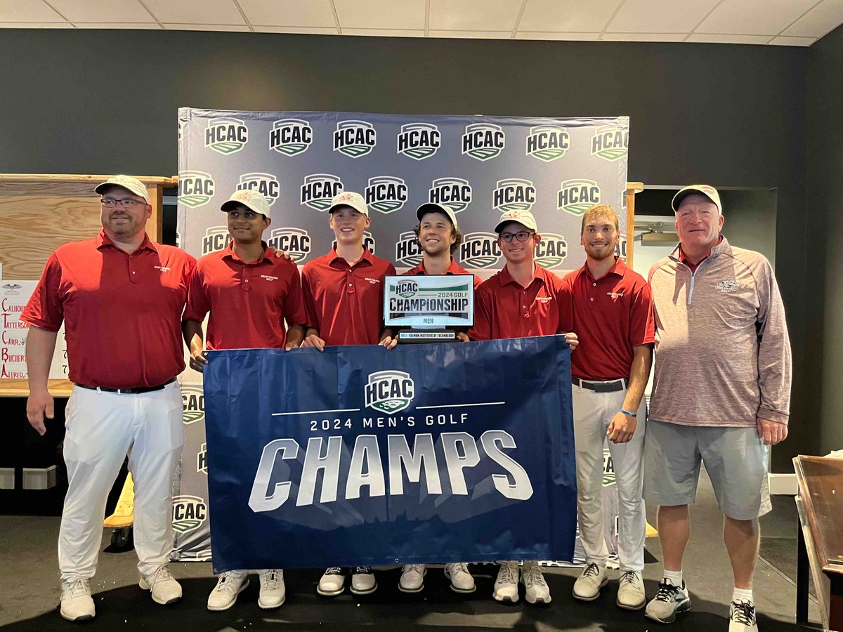 HCAC Men’s Golf | Champions 

Congrats to @RHITsports on being crowned this year’s Golf Champions!!

#TheHeartofD3 | #D3Golf