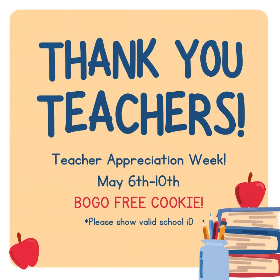 Be sure to tell your fave teachers and tag your fave schools. Mon-Fri this week we show appreciation to teachers in our area! #TeacherAppreciationWeek