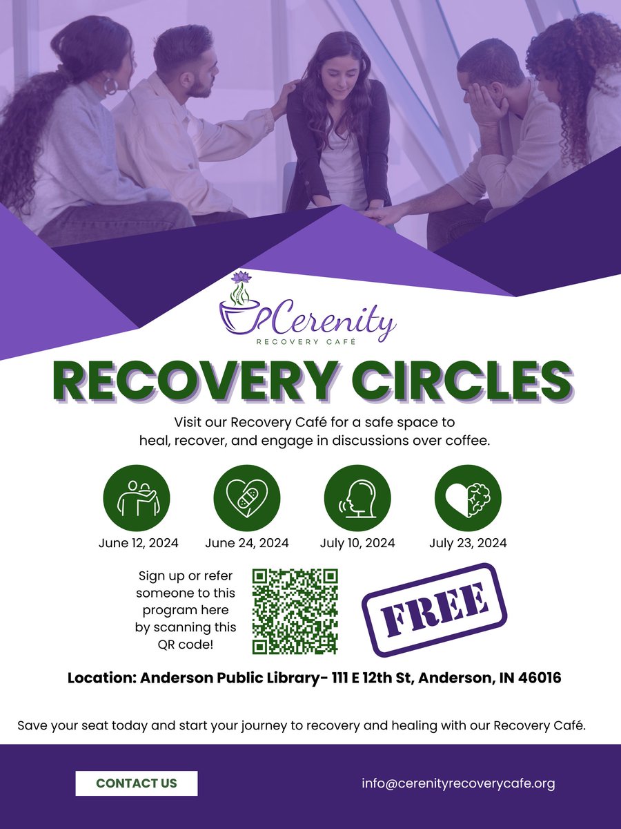 Join us for a recovery circle or refer someone who needs this service!

The sign-up link is in our bio!

#Recovery #RecoveryCommunity #Healing