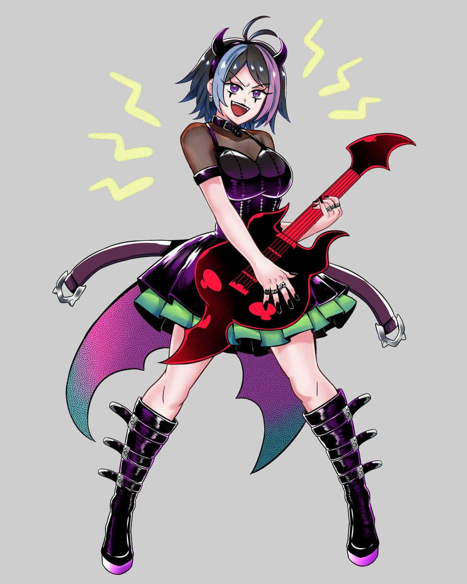 Untoldmage890's tweet photo. Ready To Rock!! :D

This is the Fullbody art of my OC I use for my Valentines day artwork here: 
https://t.co/wsJWOfLb0u

#art #original #originalcharacterart #gothic #rocknroll https://t.co/6Uc89UqFaG