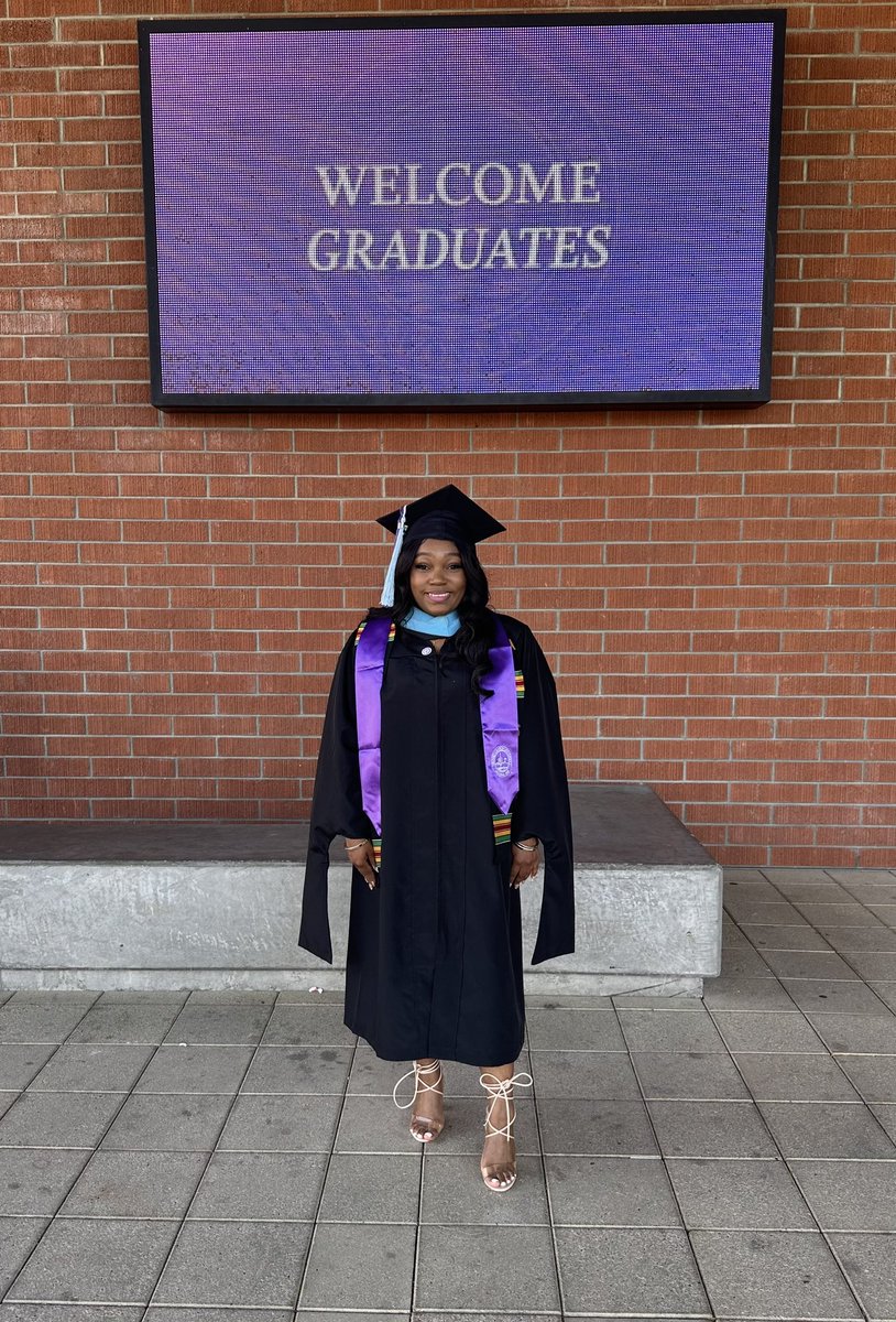 This weekend, I had the pleasure of walking across that stage to obtain my Masters! Incredibly thankful, blessed, and grateful 🎓👩🏾‍🎓💜 @gcu