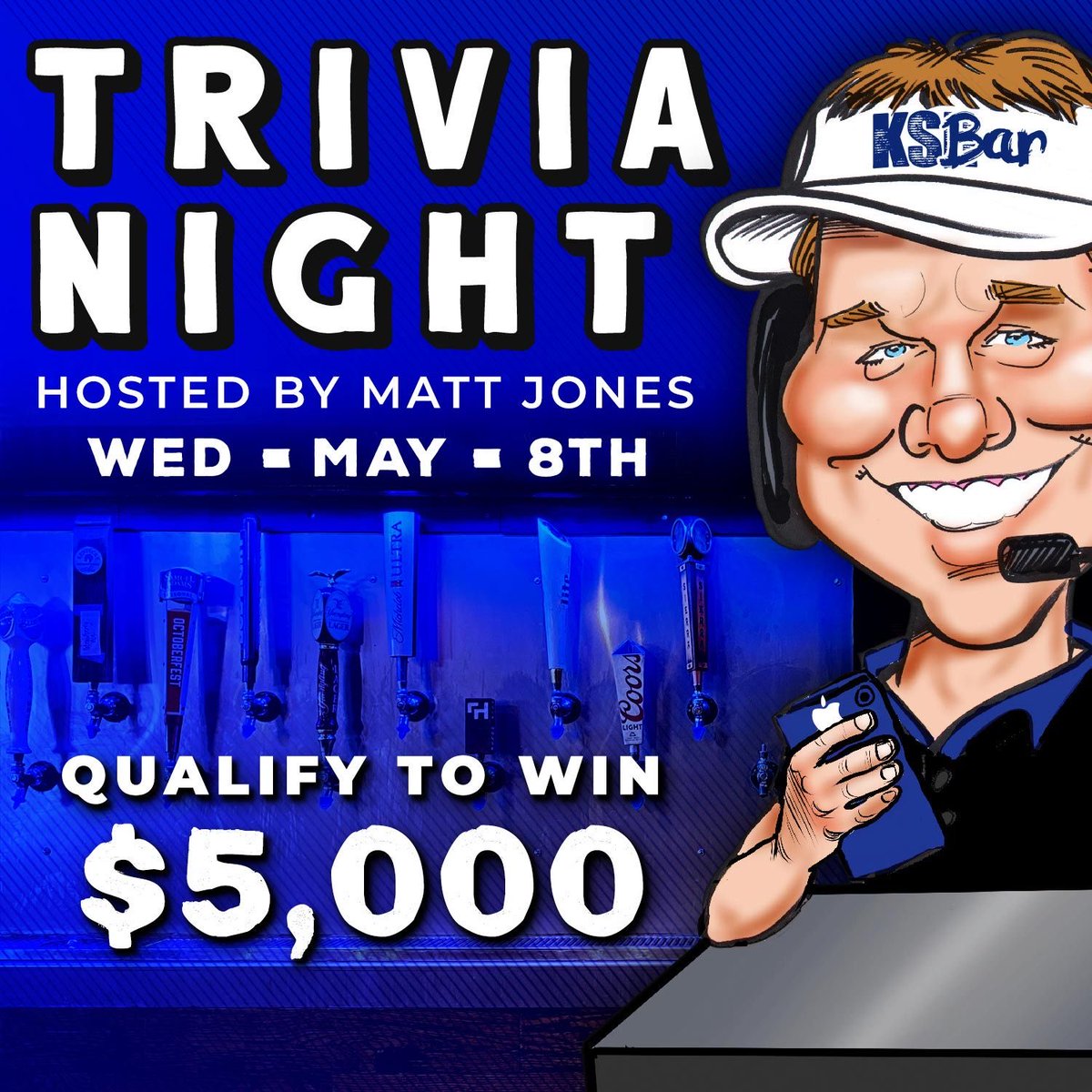 The FINAL Qualifier for the $5,000 Trivia contest is WEDNESDAY Night. Get your team and come compete for the big prize!!!!