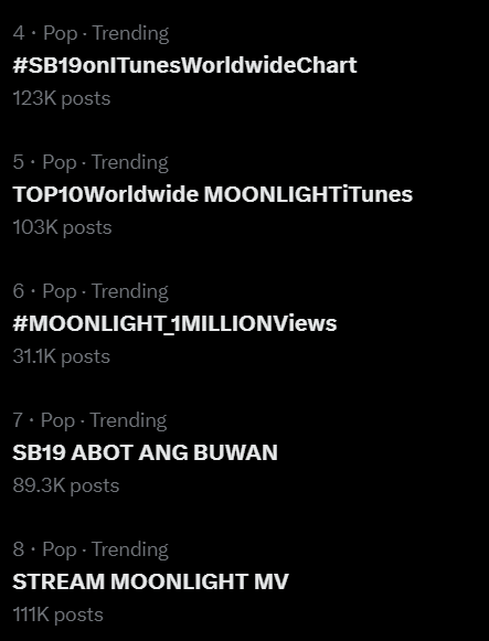 ahahahaha, eto pa !! bangis anjan lahat ng tags natin!!! pero ung sa true ano na ba ang tags natin ung mahab ba, o ung millionviews na lng? ay basta pinagsama ko, haha!

STREAM MOONLIGHT MV 
SB19 ABOT ANG BUWAN 
TOP10Worldwide MOONLIGHTiTunes
@SB19Official #SB19…