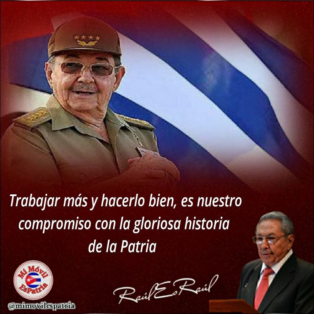 'Trabajar más y hacerlo bien, es nuestro compromiso con la gloriosa historia de la Patria'
#RaúlCastro 
#EstaEsLaRevolución 
#CubaCoopera 
#CubaEsSolidaridad 
#25AñosBMCGuatemala