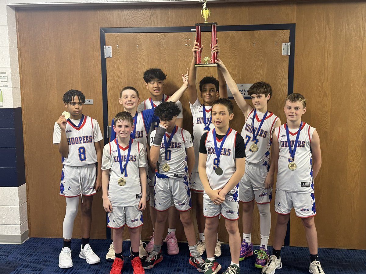 echoopers's tweet image. Grade 6 - A GAME TOURNEY CHAMPS! @NookBasketball @Premier1Events
