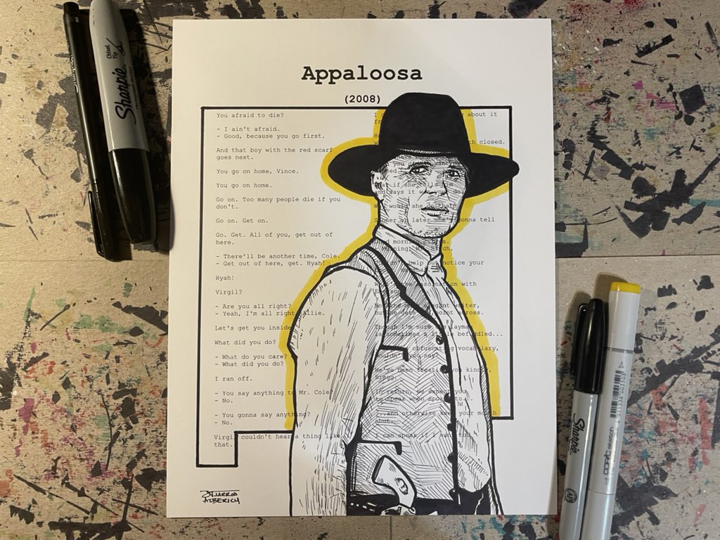 Working through my #BookPageSketch pre-show commissions list for #HeroesCon 2024 (@heroesonline)!

Next up: Ed Harris as VIRGIL COLE from “Appaloosa.”

Get on my list now at just $20 with pick up at the show!