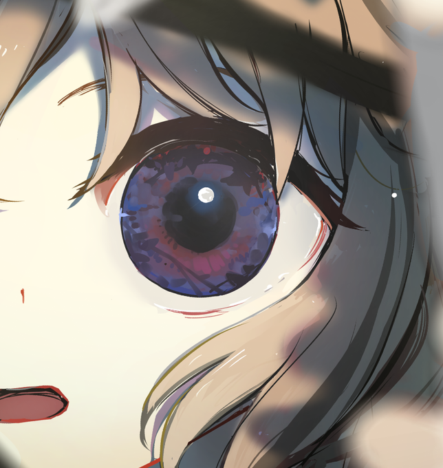 「blue eyes reflection」 illustration images(Latest)