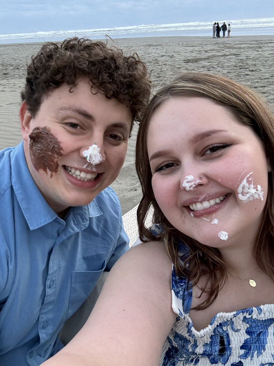 my last selfie was the behind the scenes photo from my cupcake smash engagement photos lol