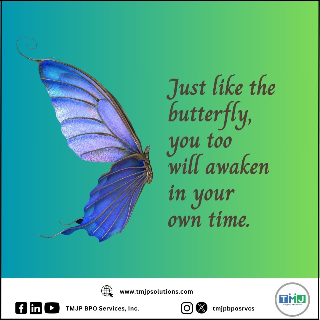 tmjpbposrvcs's tweet image. Like the butterfly emerging from its cocoon, you too will awaken and soar to new heights in your own time. 📷📷
#MondayBoost #MotivationMondays #MondayMindset #TMJPBPOMotivation