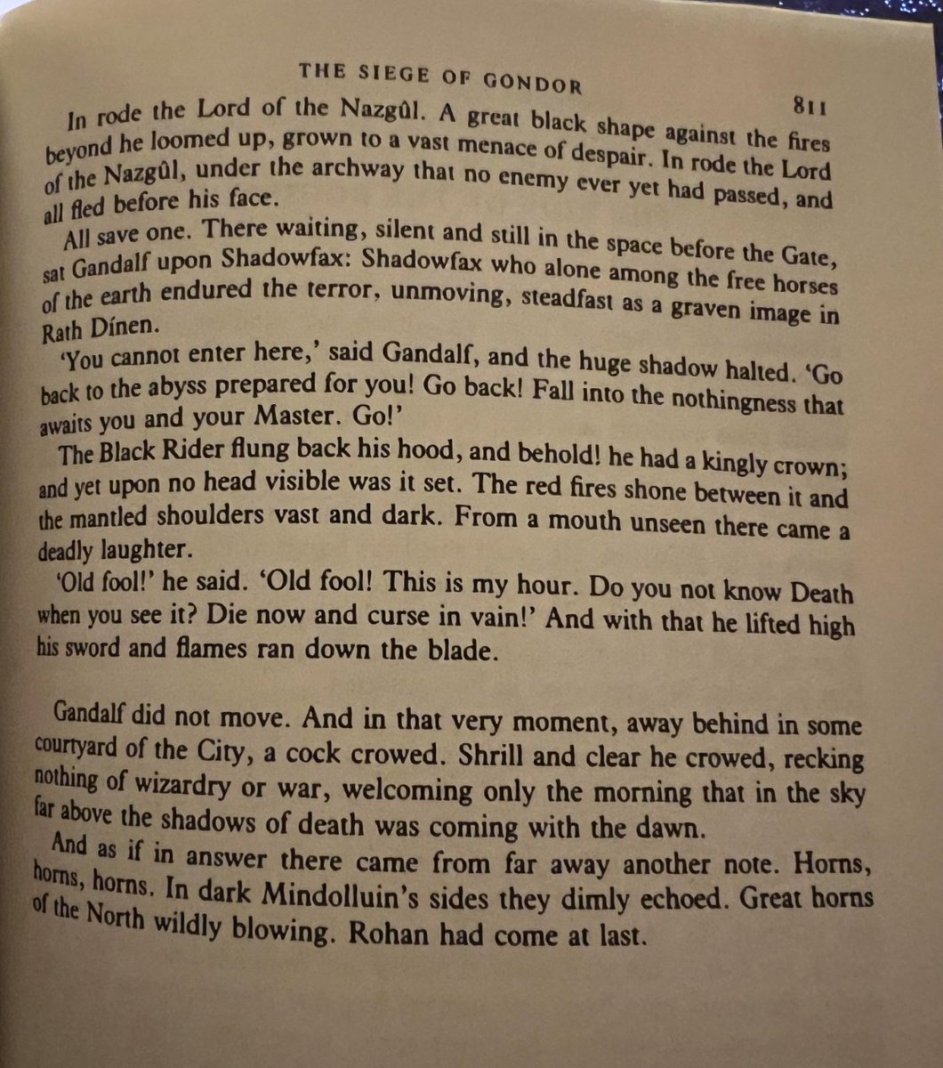 The charge of the Rohirrim is great cinema but I will never understand Peter Jackson's decision not to commit this part of the scene to film.