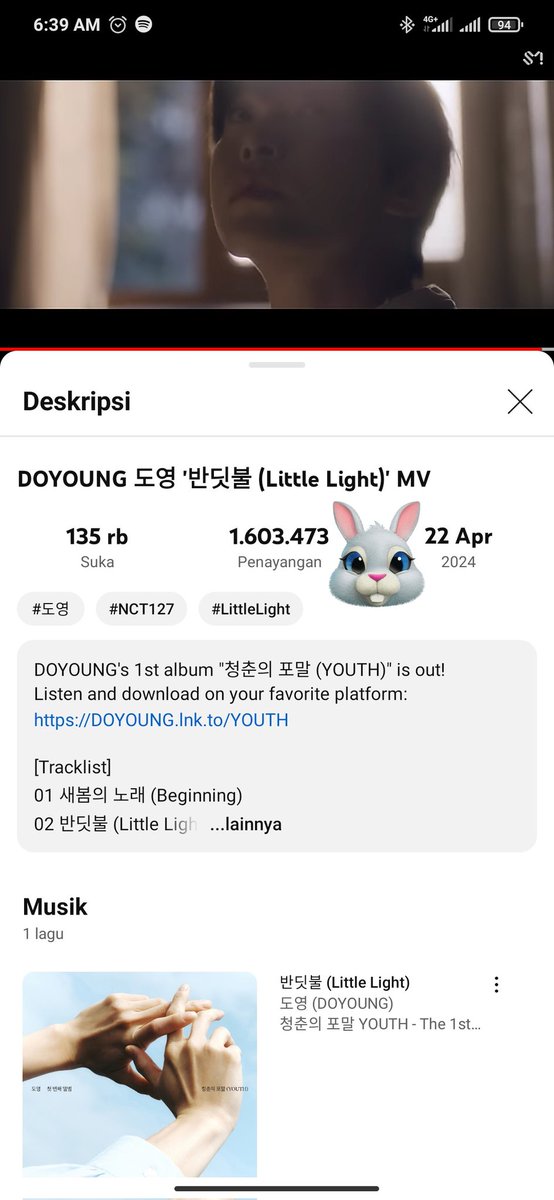 — seratus duapuluh tujuh (6.35:6.39)

SOLOIST DOYOUNG DEBUT

 #DY_LITTLELIGHT_OutNow 
 #청춘을_밝힐_도영이의_반딧불 
 #DOYOUNG_청춘의포말_YOUTH 
 #DOLOiscoming