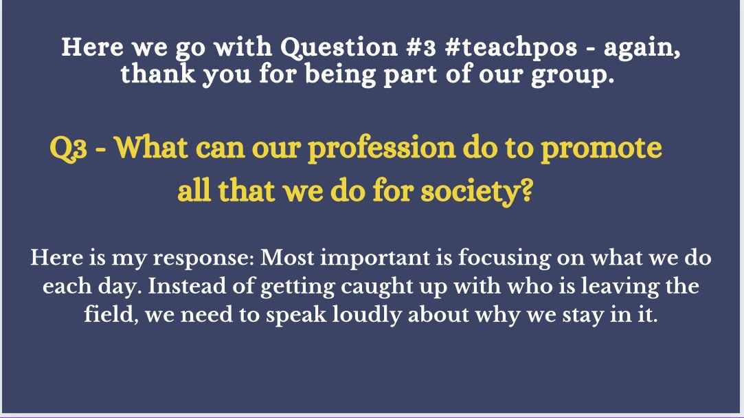 Here we go with question three. Rocking it tonight.  #teachpos