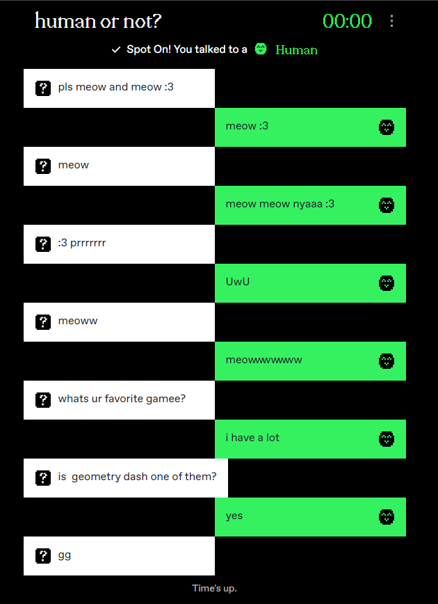 JosephDaFluff's tweet photo. epic conversation :3
#humanornot https://t.co/Iqya3sVlLs
