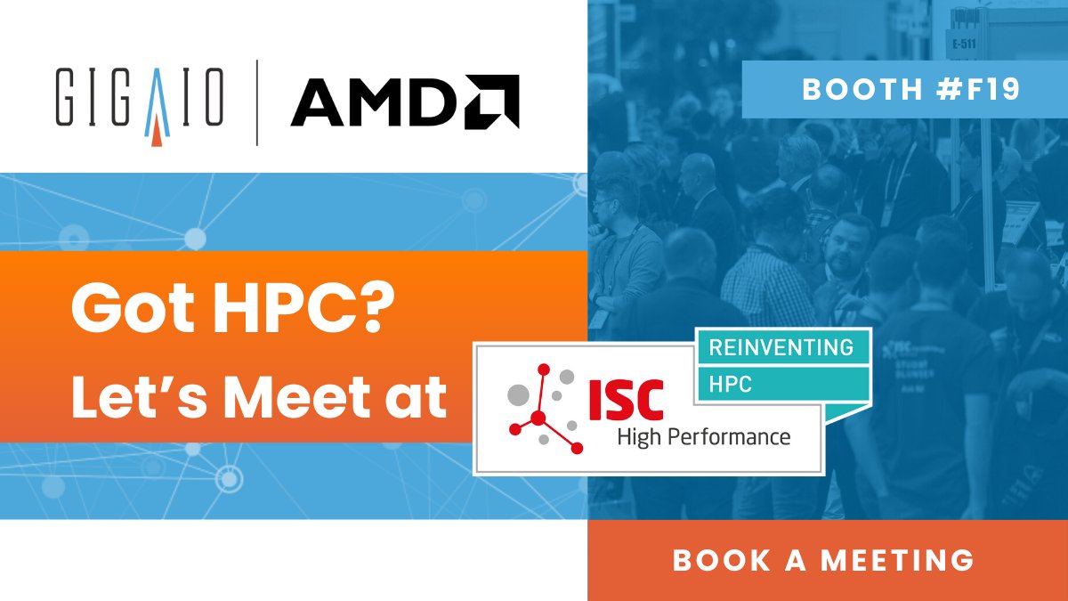 Meet with the AI infrastructure experts at GigaIO at #ISC24, May 13-15. Book a meeting here: bit.ly/3vUBJVi 
#GenAI #acceleratedcomputing