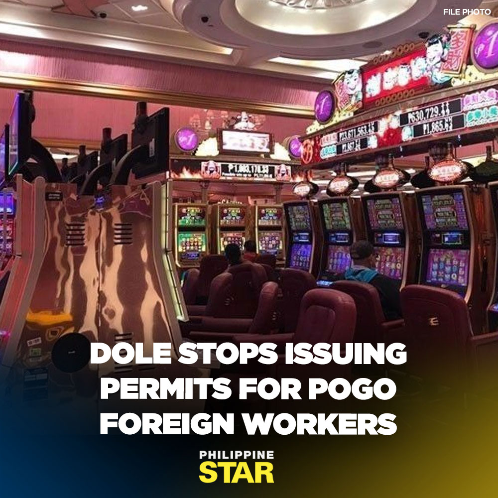 PhilippineStar's tweet image. The Department of Labor and Employment (DOLE) is no longer issuing work permits to foreign workers employed in Philippine offshore gaming operator (POGO) firms. tinyurl.com/5n7wf52z