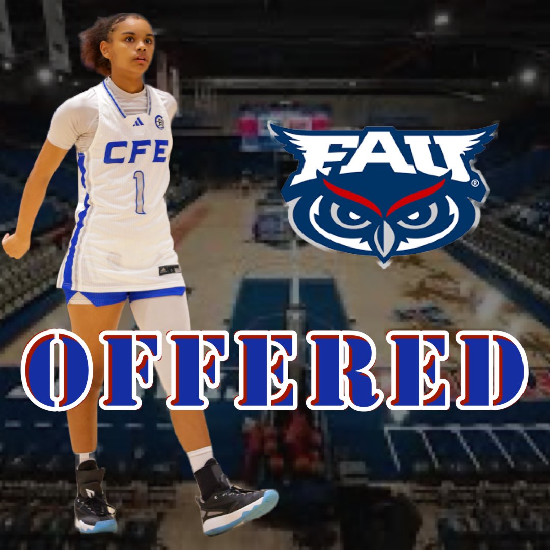 Excited and grateful to announce that I've received an offer from @FAUWBB! Huge thank you to the coaching staff @coachsully10 @CoachDLow for believing in me. #GoOwls 🦉🏀 #WinningInParadise @CFE_BASKETBALL