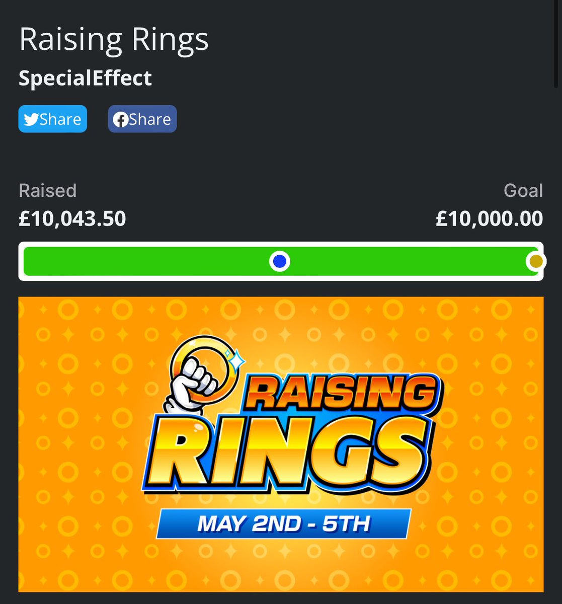 WE DID IT!!! THE SONIC COMMUNITY DID IT!! 🎉🎉🎉 #RaisingRings