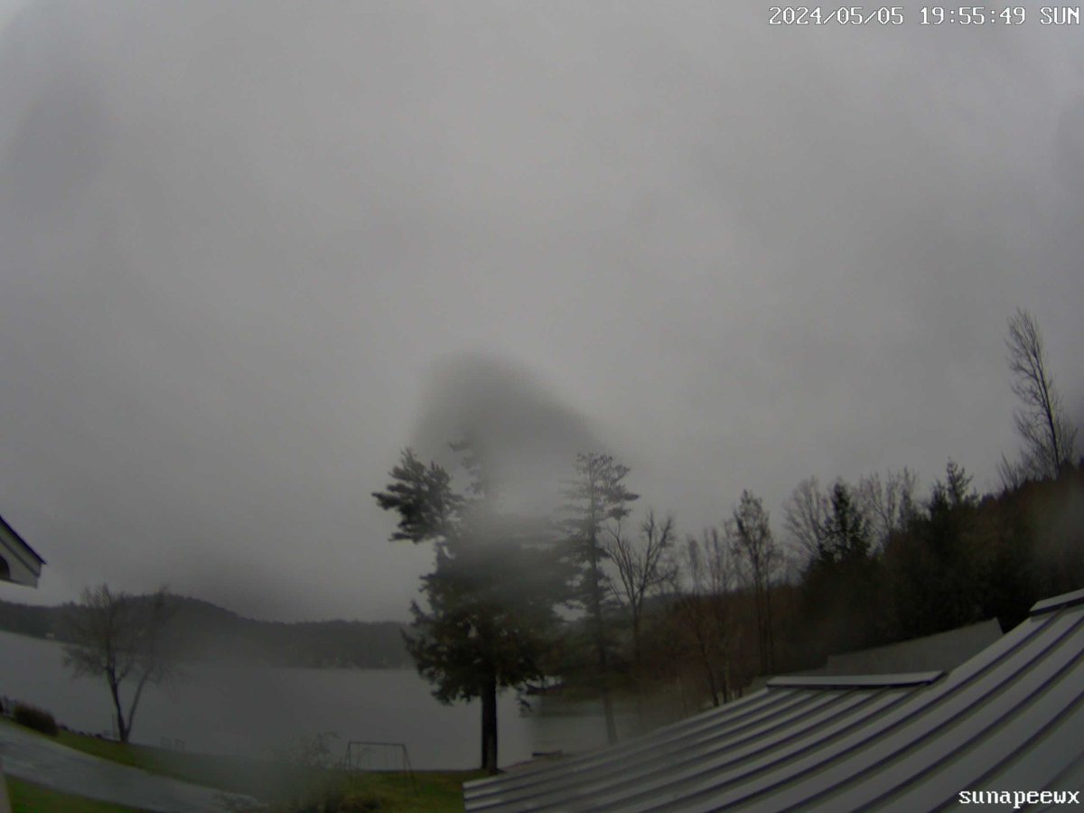 5 May 2024—Good night #Sunapee. The sunset tonight was at 7:55 PM. The forecast low for tonight is 47ºF #NewHampshire #weather #NHwx