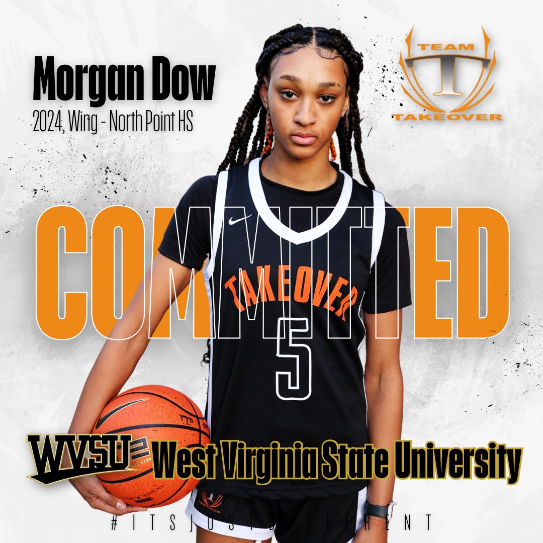 Another 2024 Committed! 💪🏽💪🏽🖤🧡Congratulations @MorganDow2024 #ItsJustDifferent @TeamTakeoverGBB @WVSULadyJackets