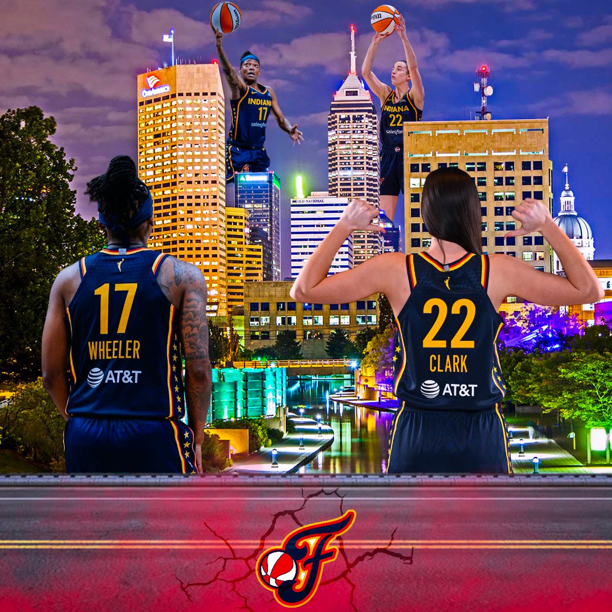 Wheels and CC take Indy 🏀🏎️ 

#IndianaFever
