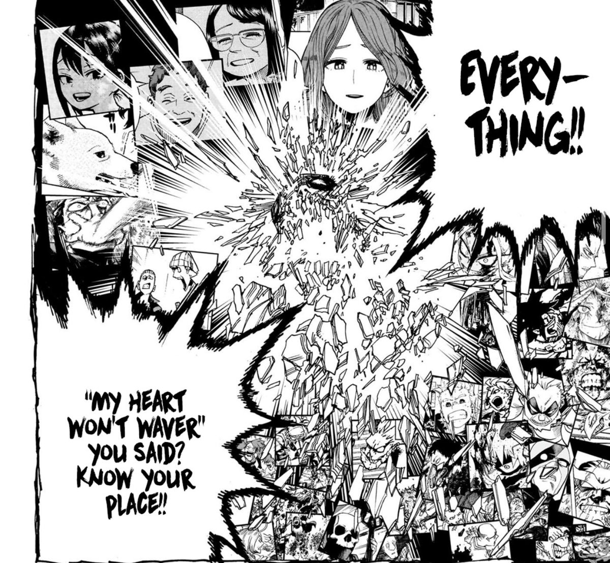 What was destroyed here was Tomura Shigaraki. Shigaraki name was never really Tomura it’s almost like the “Deku” to Izuku midorya that’s his villain name. We are going to see Tenko Shimura being the key to defeating AFO and he will probably give Deku OFA back