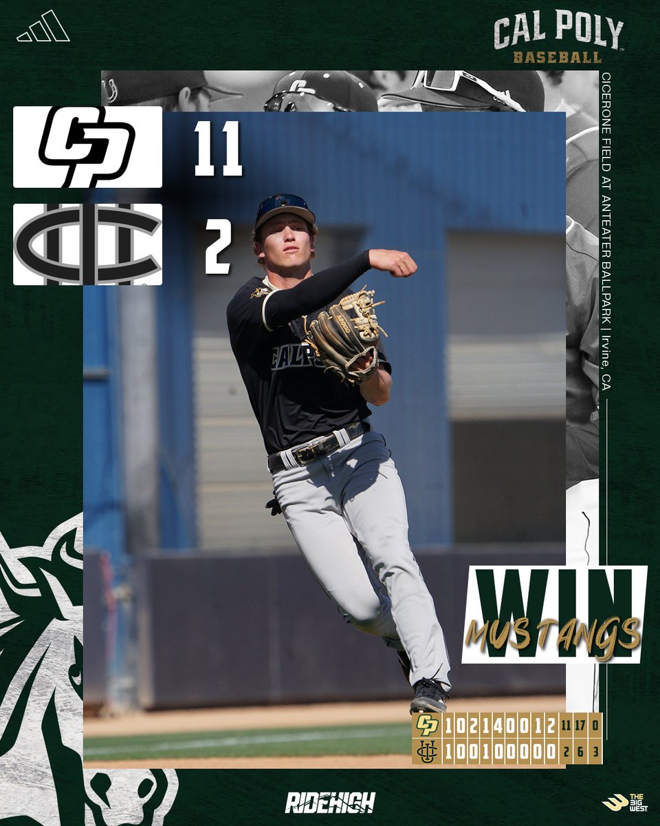 Final | AND THAT'S THE SERIES! Cal Poly beats UC Irvine and now has tiebreakers over all three of the Big West's top teams heading into the final weeks of the season! #RideHigh