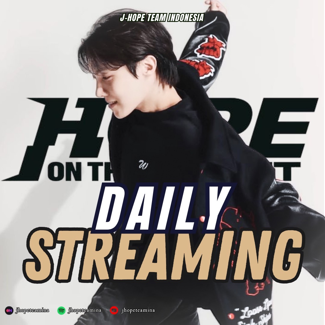 DAILY STREAMING 

Tracking streaming hari ini dimulai, yuk kita push stream untuk j-hope dengan putar playlist agar daily stream nya naik 
Let's go army!!

Playlist ada di reply yaa 🫶

🎯 minbi bisa gak ya dapet 50 replies? 👀

#HOPE_ON_THE_STREET #홉온스 #jhope #제이홉