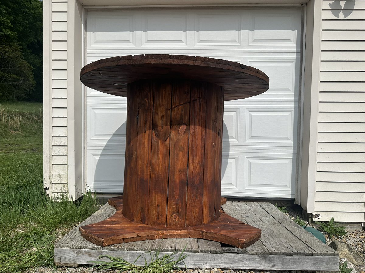 Will be selling these wire reel tables with barstool cutouts , if anyone is interested please let me know 👍🏼