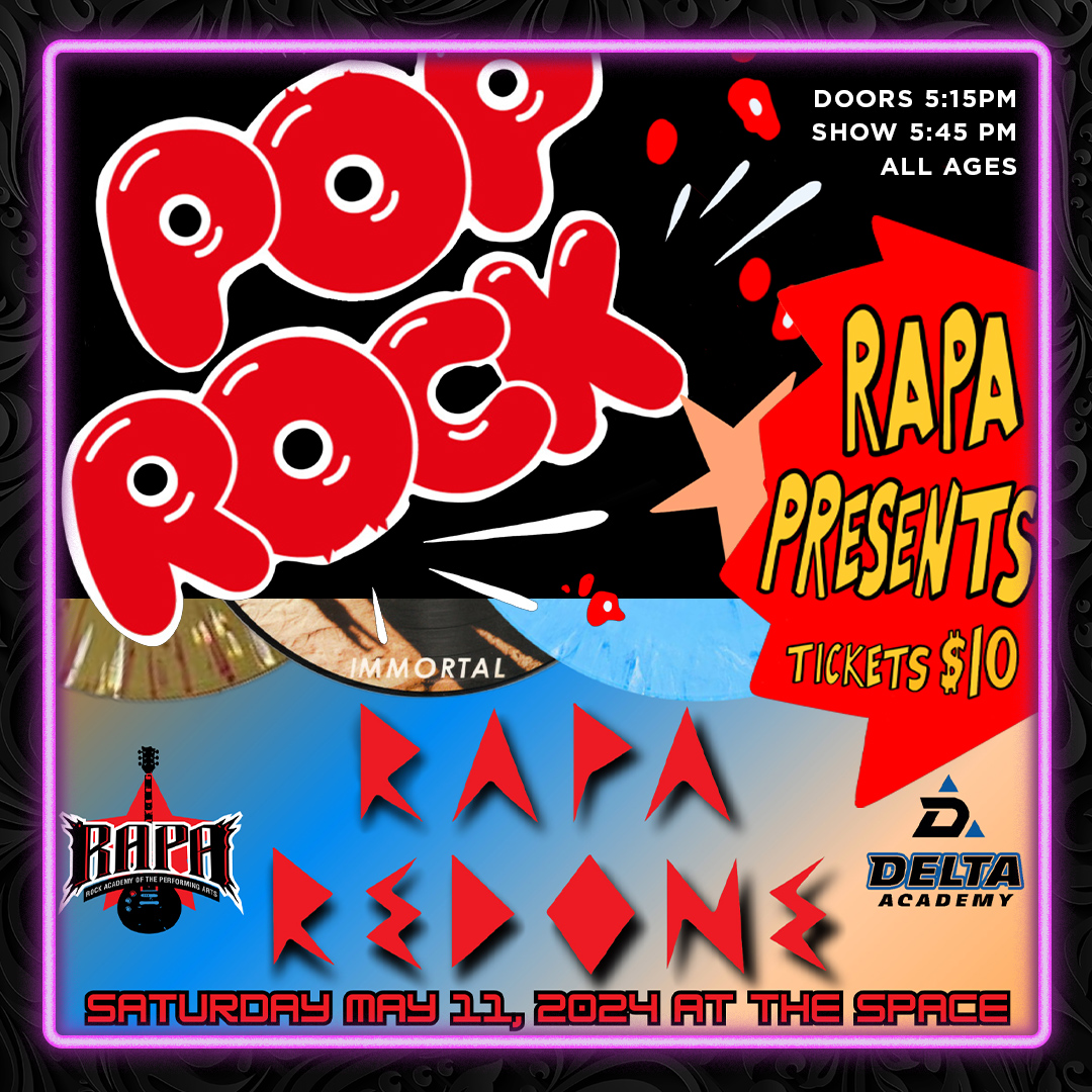 The Rock Academy of Performing Arts takes the stage on May 11 at #TheSpaceLV.

Year 1s will perform songs from the Pop Rock genre throughout the decades. The Year 2s/3s will perform popular songs they’ve made into their own, thus called RAPA Redone.

🎟 thespaceLV.com