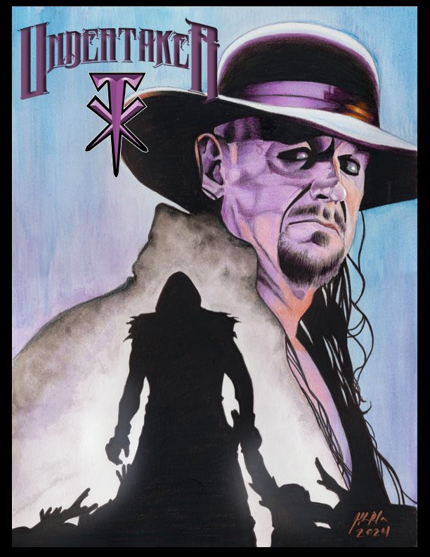 Rectrek's tweet photo. The Undertaker Drawing #theundertaker #thedeadman #wweraw #wwesmackdown #wweuniverse #wrestlemania #royalrumble #summerslam #survivorseries #wwf #wweart #art #artist #drawing #fanart #movieposter #watercolor #illustration #prismacolor #mixedmedia #rektrektoronto #rectrek #rektrek https://t.co/fGh7SmLISs