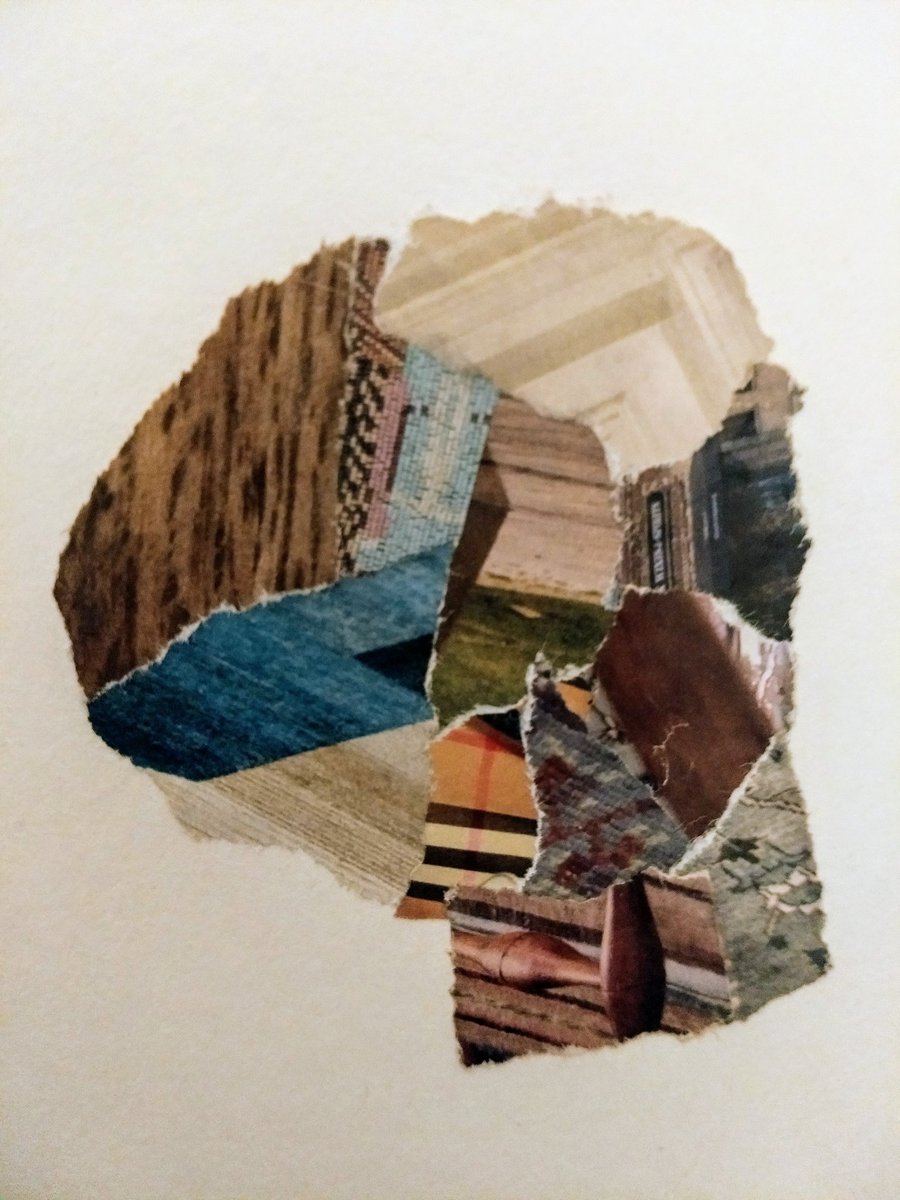 Happy Sunday evening! Having a bit of fun with 'interior' images. I definitely need more fabric. Abstract torn paper collage sketch on sketchbook page by Karen Reiser

#abstractcollageart #abstractcollage #collage #art #abstractartist #abstractart #collageartist #papercollage