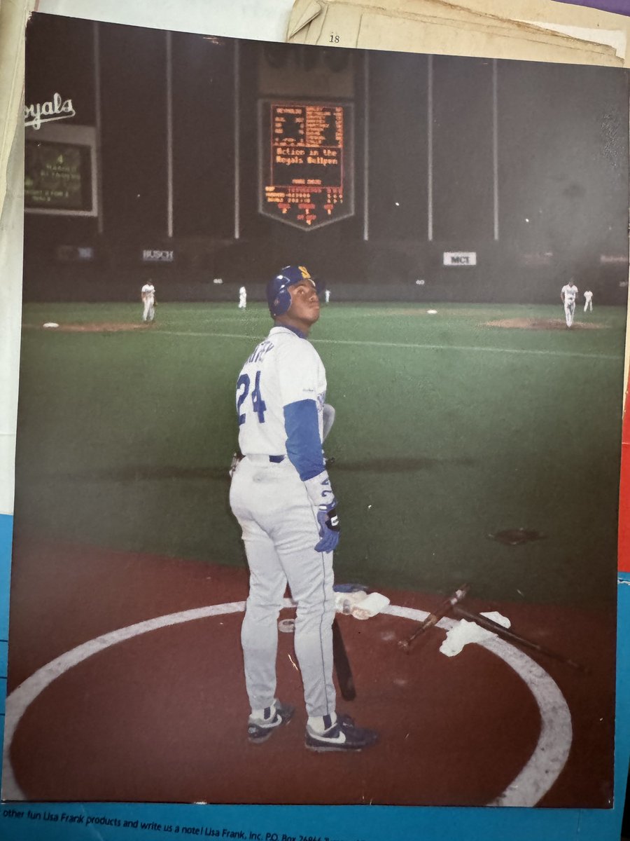 Finding some great stuff while cleaning out storage. I took this photo of Ken Griffey Jr at Royals Stadium in 1991.