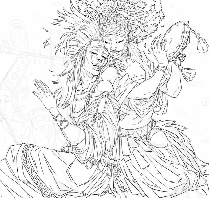 wait wait wait i just popped on my insta to do my yearly update and... i saw i already started the lineart for this?? hell yea !??
