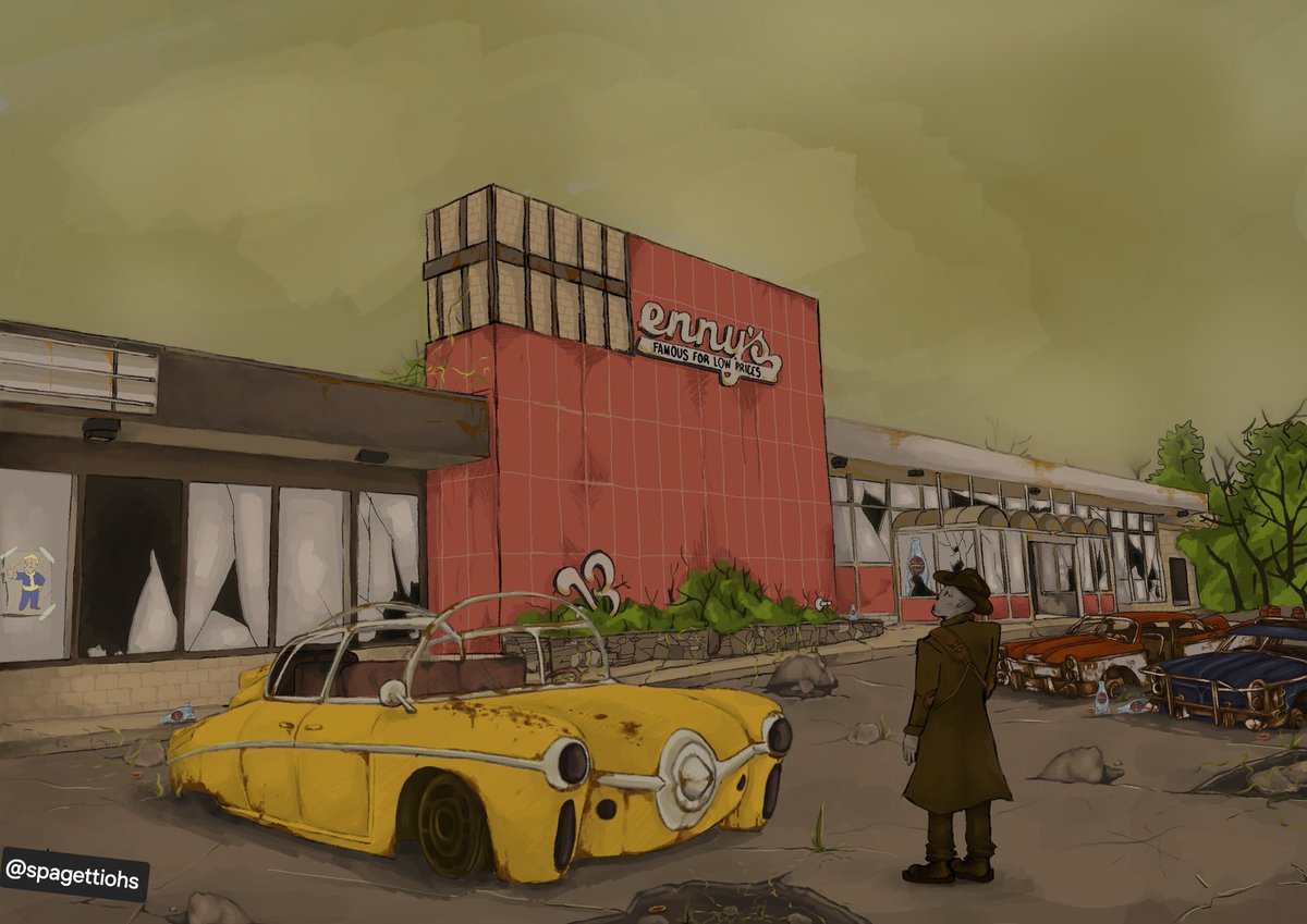 Fallout themed Benny's with a character from a fallout TTRPG game I'm apart of!