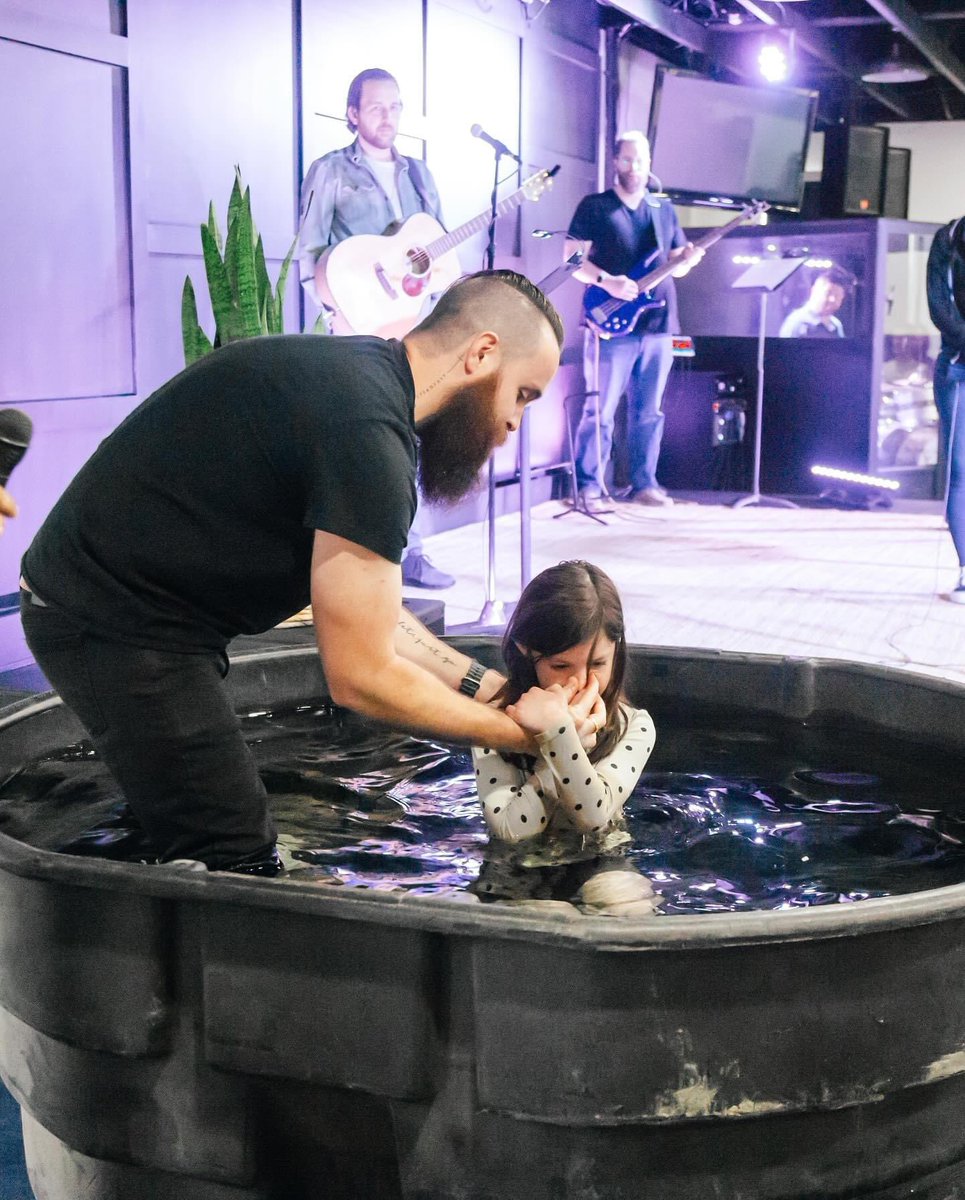Baptized daughter #3 today. God is good.
