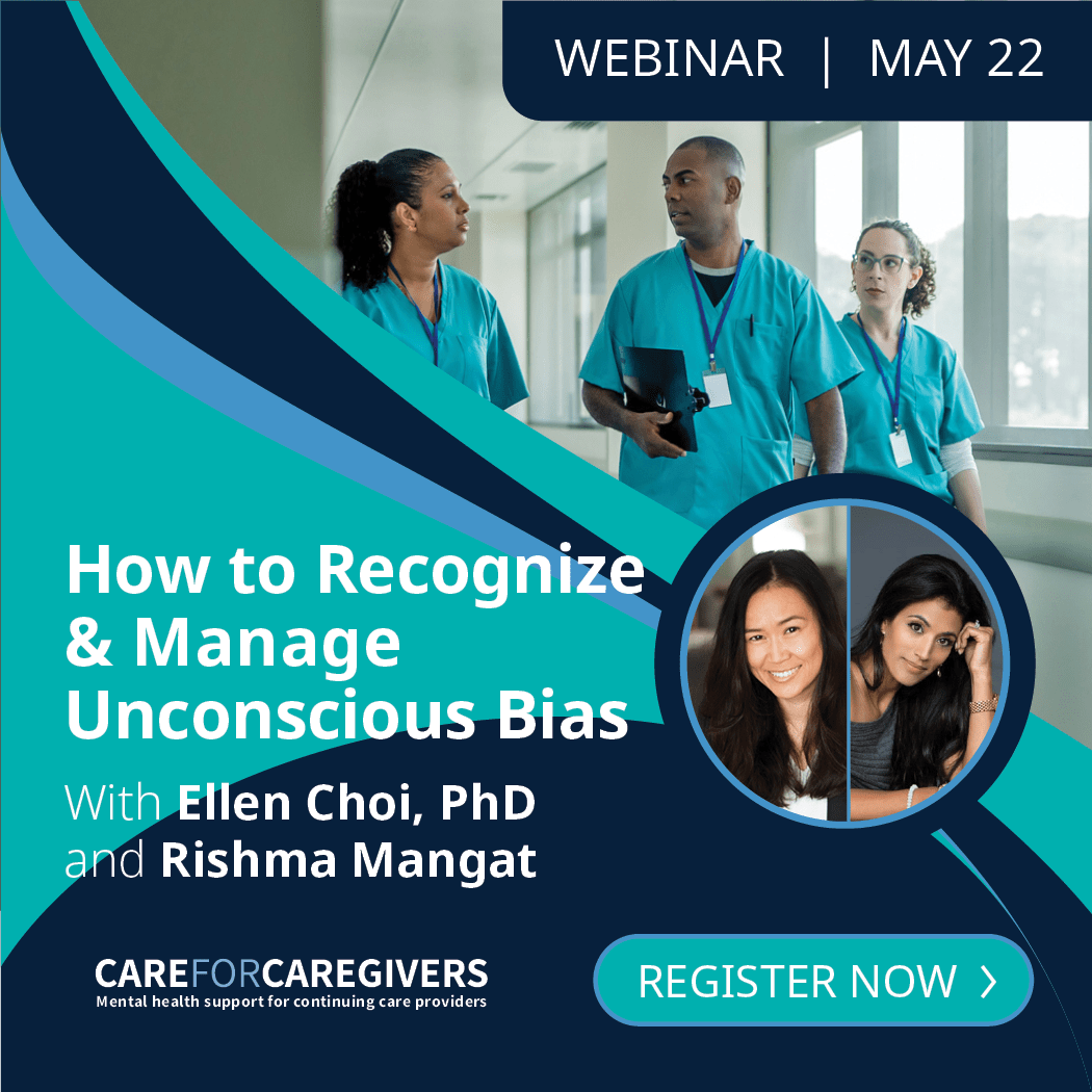 Care for Caregivers free webinars for health providers: ‘How to Recognize & Manage Unconscious Bias’ – May 22 at 12pm PT. Learn more and register: careforcaregivers.ca/current-events… #NNW2024 #NationalNursingWeek2024