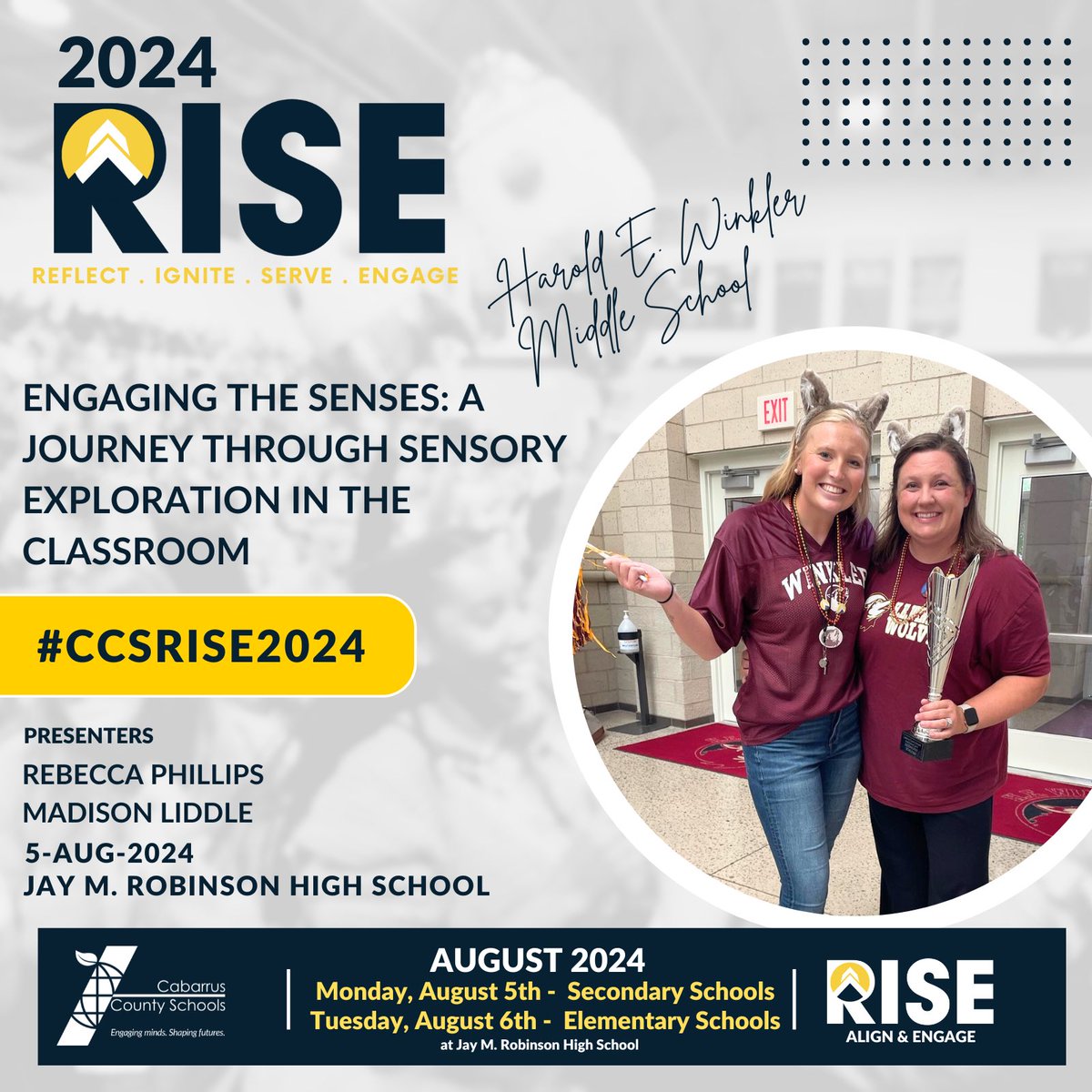 Super excited to represent @haroldwinklerms and present at CCS RISE 2024 alongside @PrincipalPDot ! 🐺✨#CCSRISE2024 #RunWithThePack