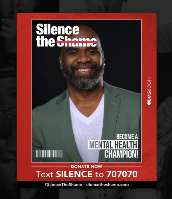 Today is National Silence the Shame Day!  Help me to erase stigma and raise funds for @silencetheshame mental health education and awareness programs. Text SILENCE to 707070 to donate.  #silencethehshame #mentalhealth 
#BlackMentalHealth 
#BlackMaleMentalHealthStruggle