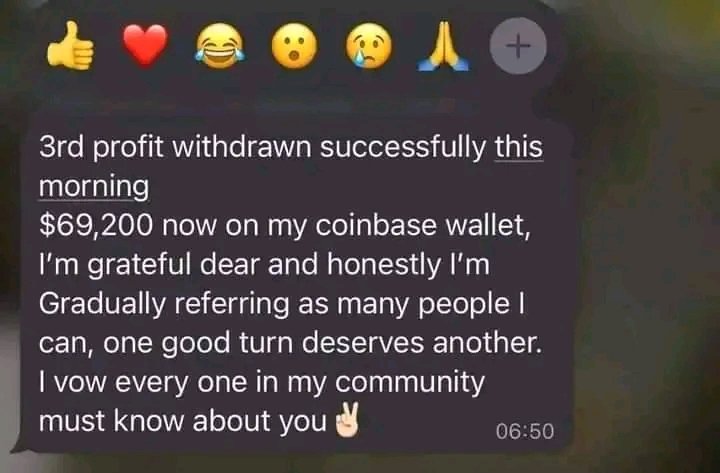 KIsaev522's tweet photo. Join us in making extra cash with my company . you have the opportunity to build the life you always wanted. Crypto trade made it possible for you to create your own wealth at your own comfort. You have nothing to fear if you're new to trading. https://t.co/s54vqTih5W