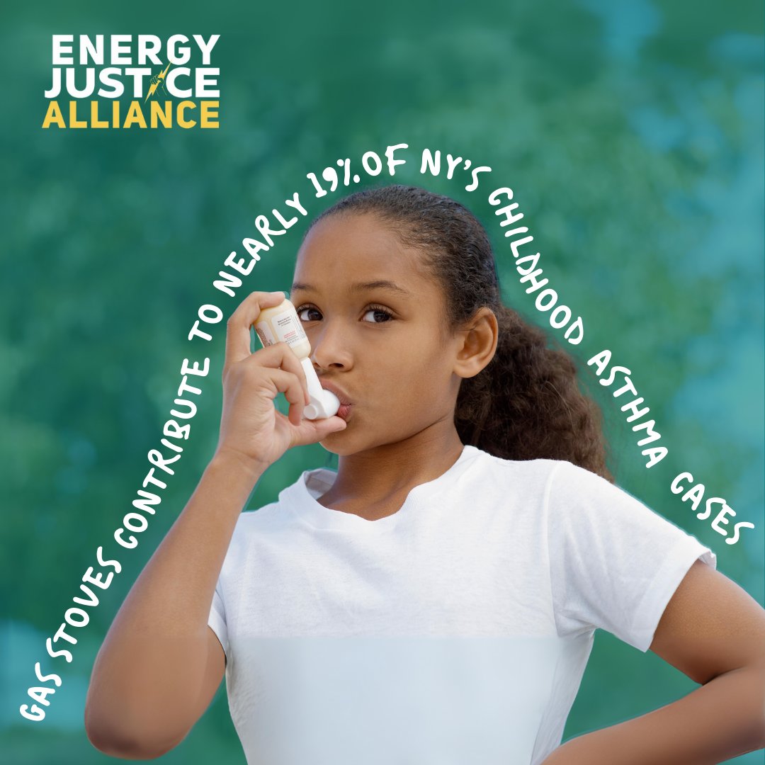 Gas stoves in homes contribute to nearly 19% of childhood asthma cases in NY alone. Racial disparities persist, with Black and Latinx children disproportionately affected. NY must take action to enact a statewide ban on gas hookups in new construction #fossilgas