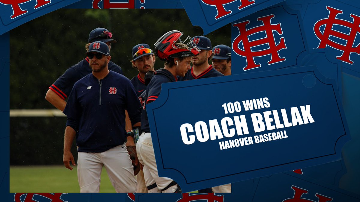 BASE | Hanover claims their first @HCAC regular season crown since 2001! With the game two win, Coach Bellak collects his 100th career victory as a Panther! #StripeStandard #D3baseball