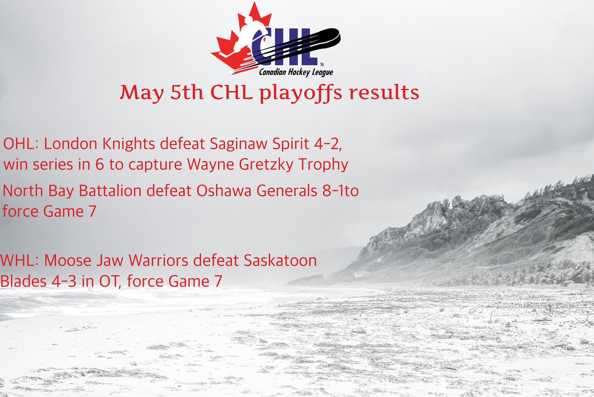 A consolidated summary of everything that went down today. Neat, eh? #OHL #WHL #CHL #MemorialCup #WayneGretzkyTrophy #BobbyOrrTrophy #JRossRobertsonCup #EdChynowethCup #juniorhockey #HockeyTwitter