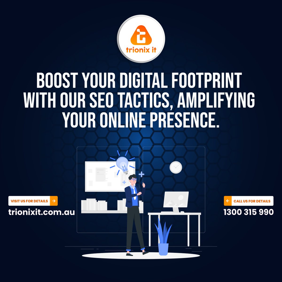 Maximize your online reach with our cutting-edge #SEOStrategies, elevating your #DigitalFootprint and expanding your #OnlinePresence. Let's enhance your visibility with targeted #SEO tactics! 🚀

#DigitalMarketing #SEOBoost #OnlineVisibility