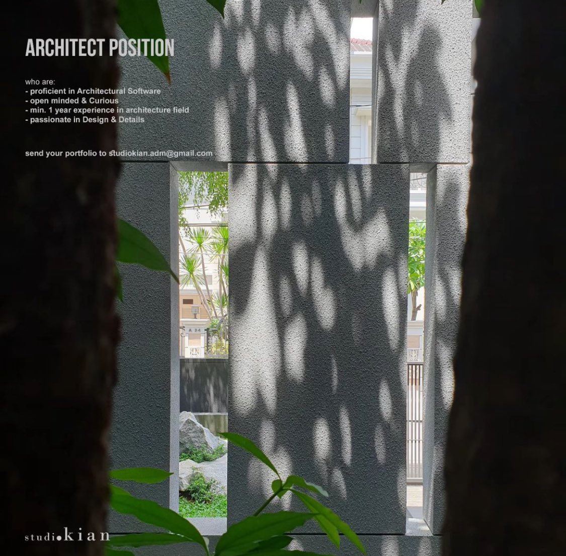 #LokerPam - studiokian - Architect - Jakarta