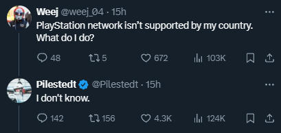 LevelPush's tweet photo. Even the Arrowhead CEO doesn't have advice for Helldivers 2 players in unsupported countries. Brutal scenes. https://t.co/zehdsmvdM1
